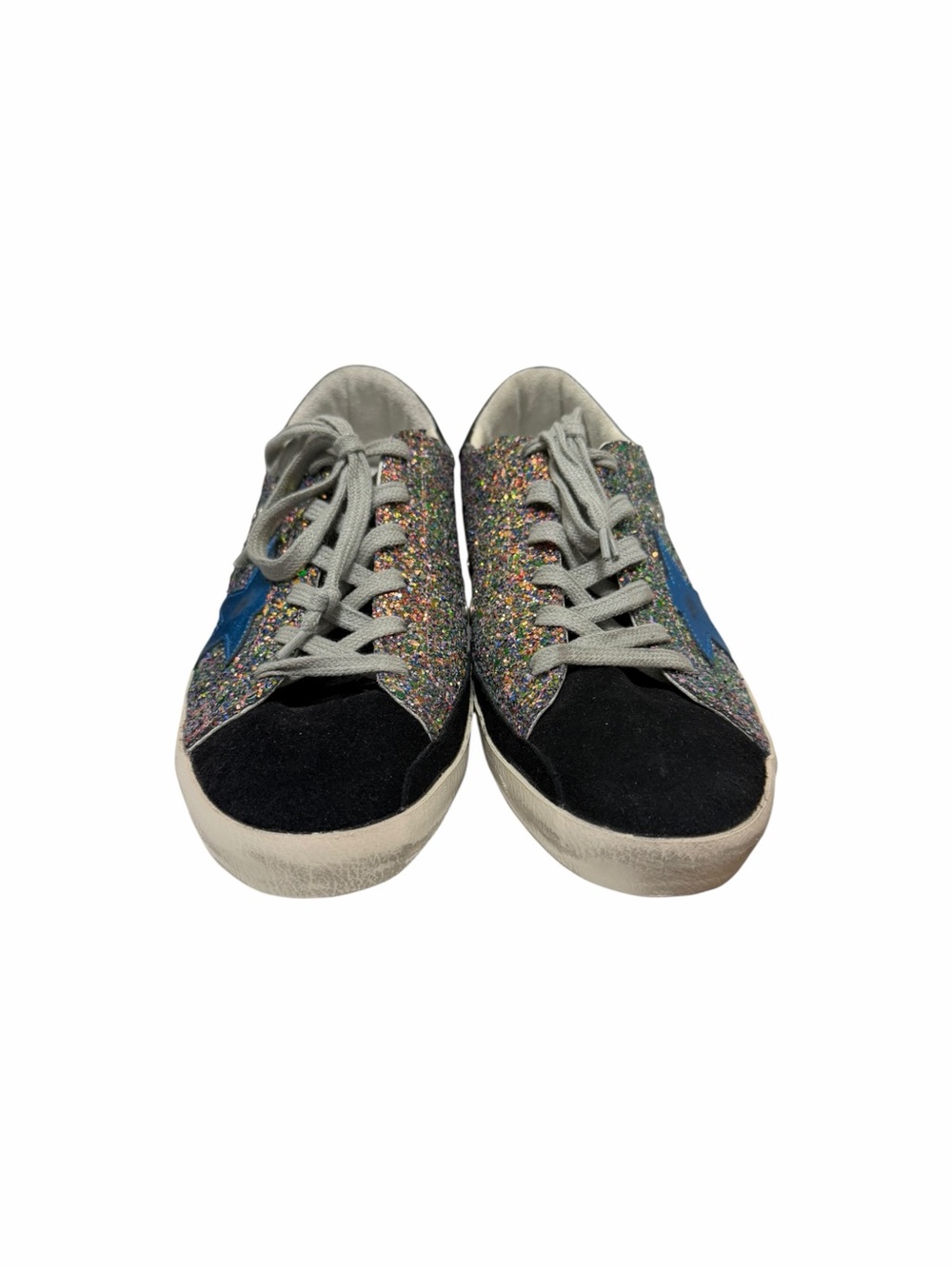 Golden Goose Black/Multi Leather/Textile Glitter Sneakers